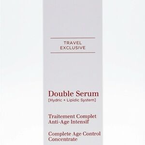 Clarins Double Serum Travel Exclusive - White with Red Text